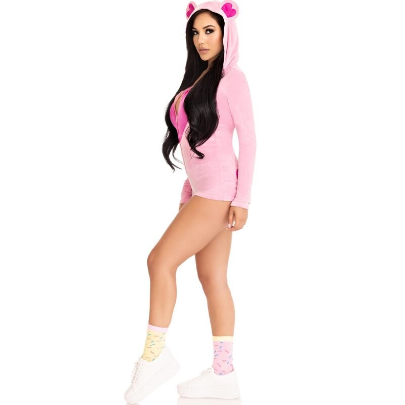 Leg Avenue - Body Osito Terciopelo Rosa S