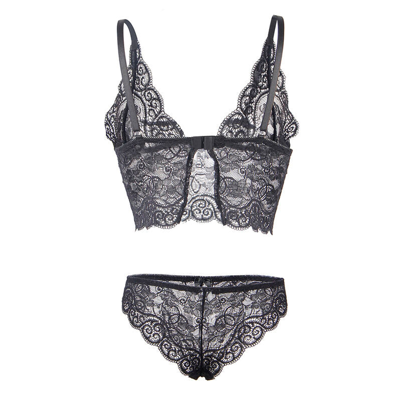 Subblime - 953911 Set 3 Piezas Encaje Y Saten Negro S/m