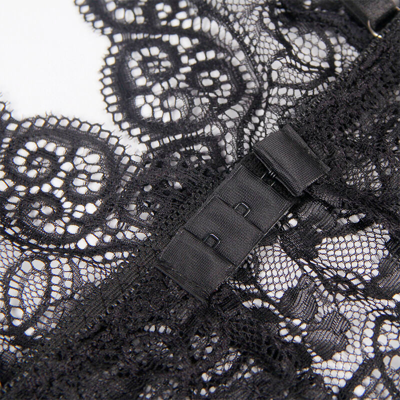 Subblime - 953911 Camisón De Seda Y Encaje + Panties Negro S/M