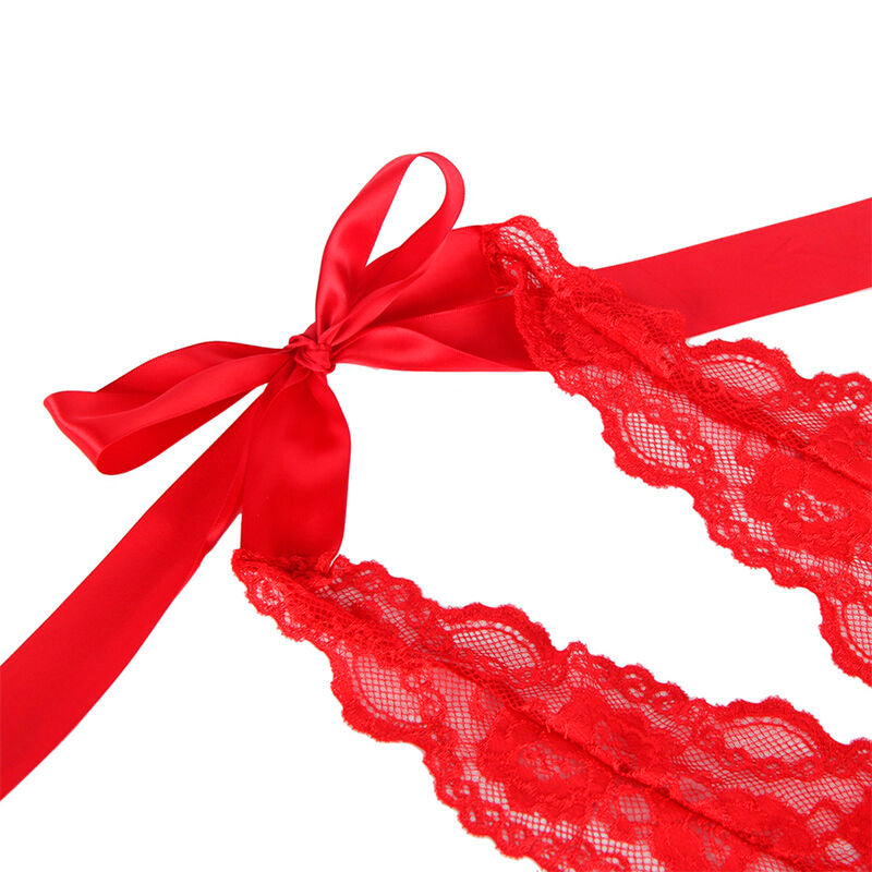 Subblime - 953973 Body Sexy Con Volantes + Cinturón Rojo S/M
