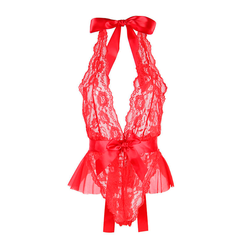 Subblime - 953973 Body Sexy Con Volantes + Cinturón Rojo S/m