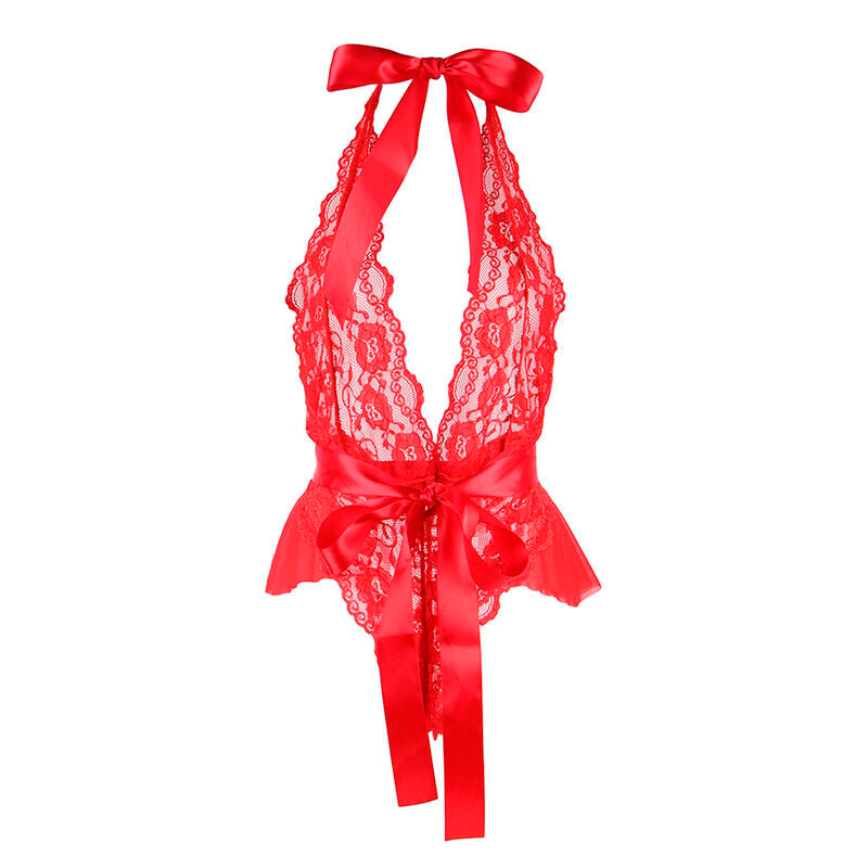 Subblime - 953980 Body Sexy Con Volantes + Cinturón Rojo L/xl
