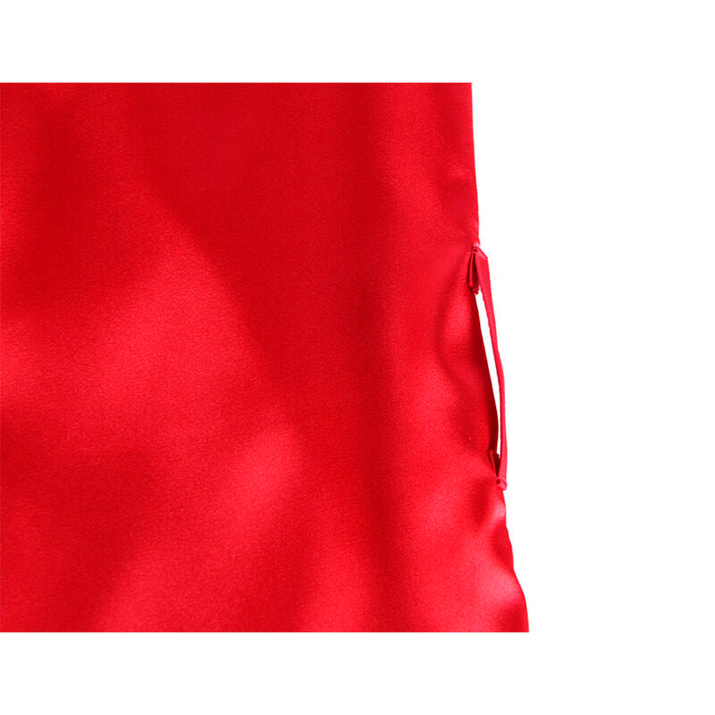 Subblime - 954017 Camison De Encaje Espalda Transparente + Tanga Rojo/negro S/m