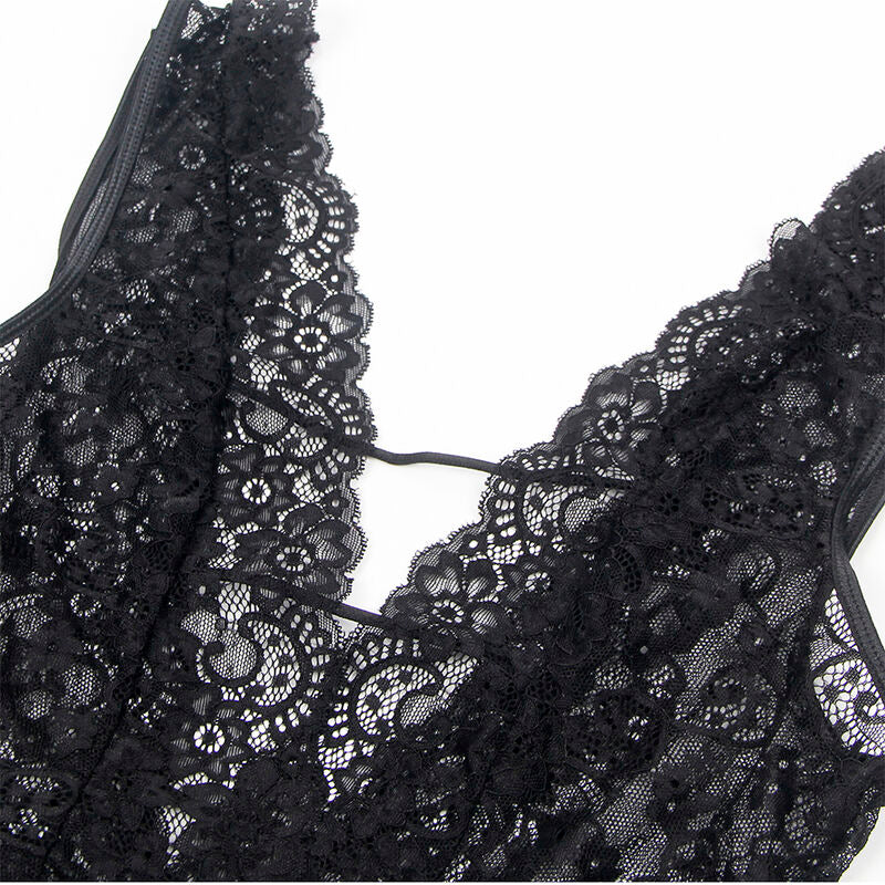 Subblime - 954390 Body Sexy Con Ligueros Negro L/xl