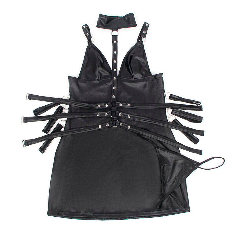 Subblime - 954406 Vestido Bondage De Cuero Negro S/m
