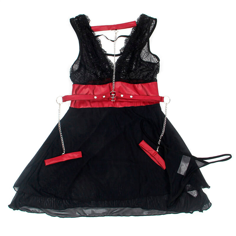Subblime - 954437 Vestido Bondage De Encaje Negro L/xl