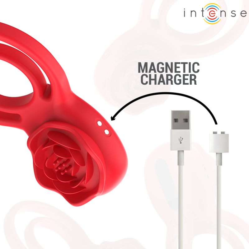 Intense - Gail Rosa Estimuladora 10 Vibraciones Rojo Control Remoto