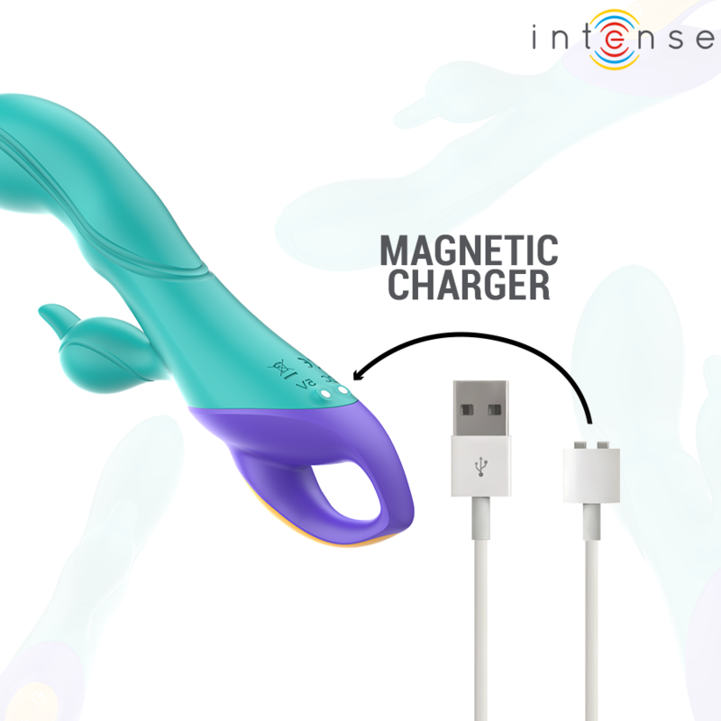 Intense - Fred Vibrador Recargable Rabbit Azul
