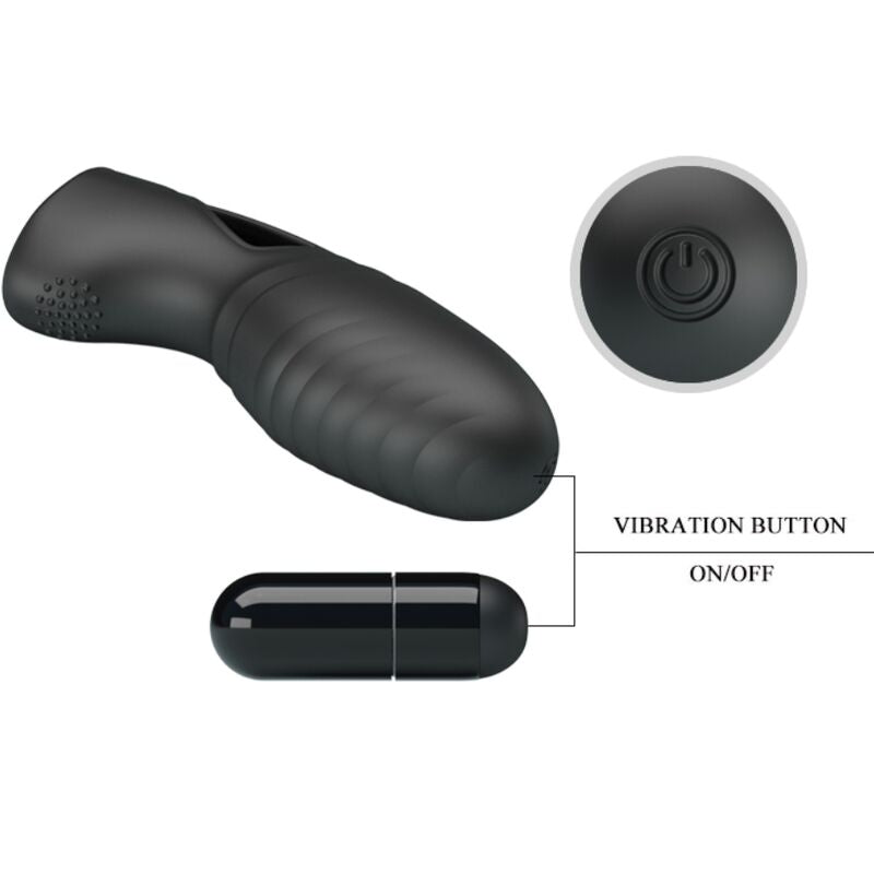 Pretty Love - Alan Vibrador De Dedo Silicona Negro