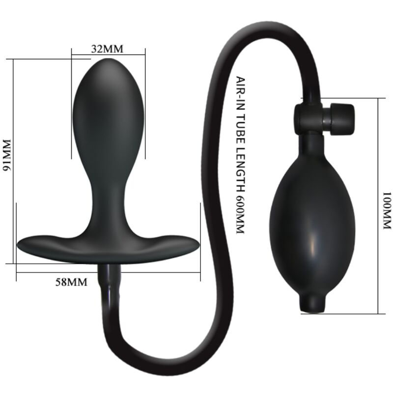 Pretty Love - Plug Anal Inflable Negro