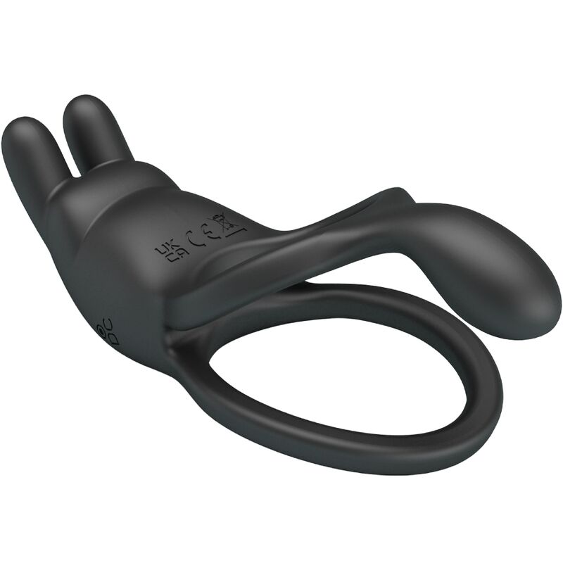 Pretty Love - Seth Doble Anillo Vibrador Rabbit 7 Vibraciones Negro