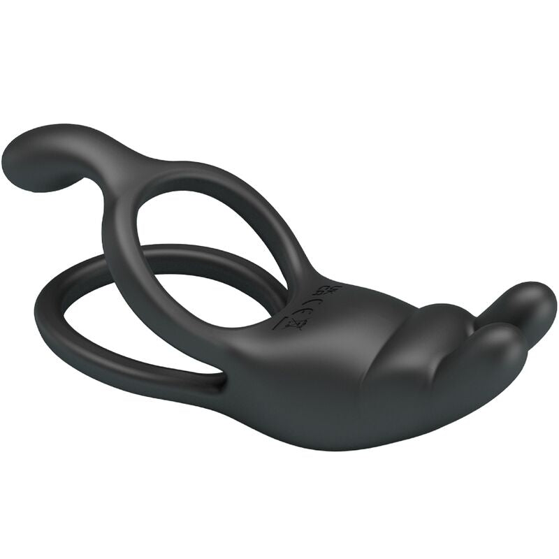 Pretty Love - Seth Doble Anillo Vibrador Rabbit 7 Vibraciones Negro