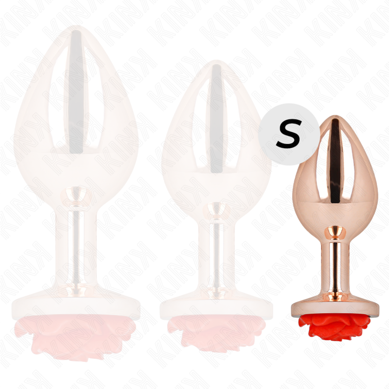 Kink - Plug Anal Oro Rosado Rosa Roja S