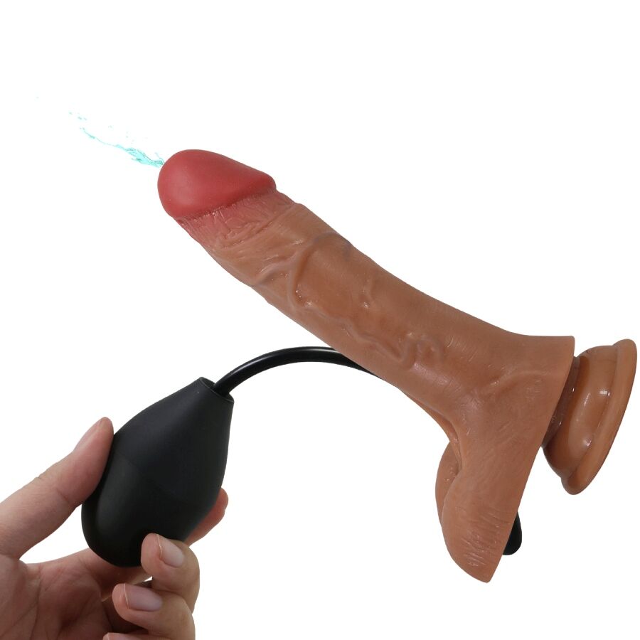 Pretty Love - Harness Briefs Universal Con Dildo Vibración Y Squirting 15.5 Cm Mulato