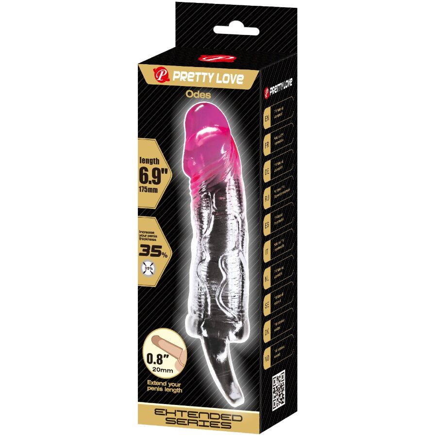 Pretty Love - Odes Funda Realística Alargadora De 2 Cm Para Pene Rosa