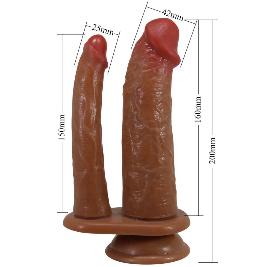 Pretty Love - Hulbert Doble Dildo Realístico Con Vibración Mulato
