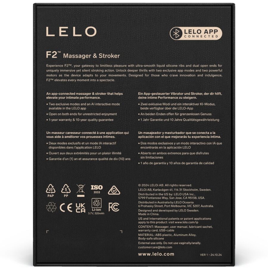Lelo - F2s ™ Teal Masturbador Masculino Rojo
