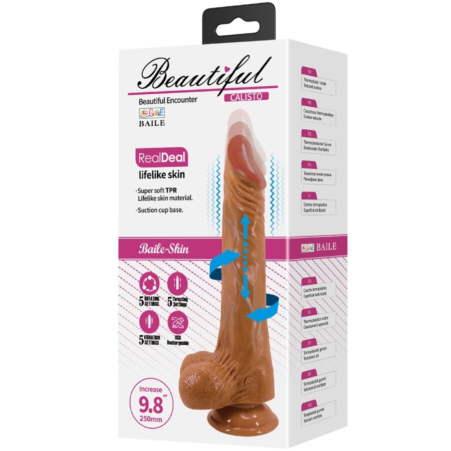 Baile - Calisto Dildo Realístico 25 Cm Natural