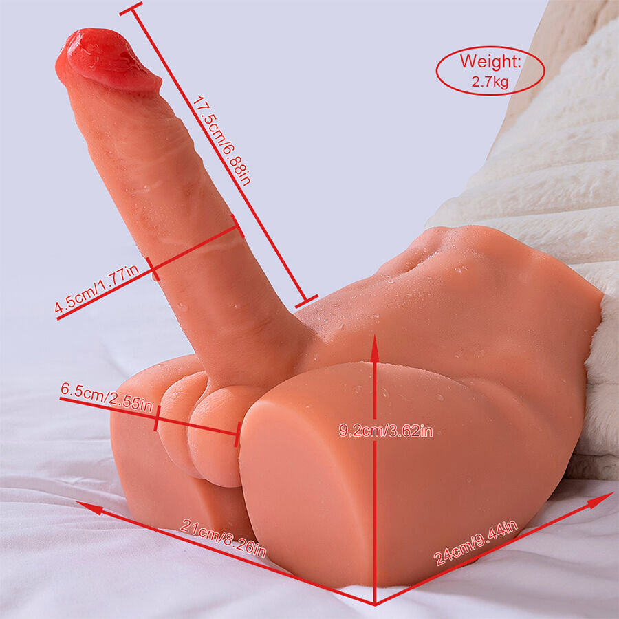 Xise - Peel Dildo Ass Masturbador Dildo Realístico Posición Frontal Con Thrusting 17,5 Cm
