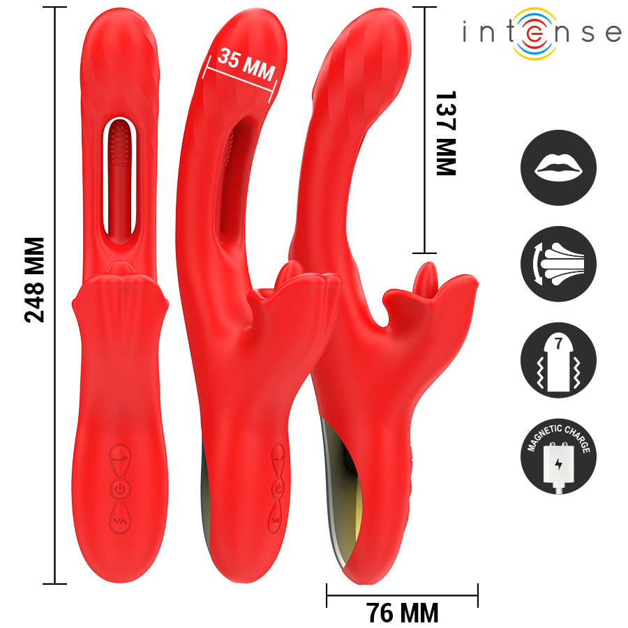 Grant Vibrador Con Flipping Y Lengua Licking 360º