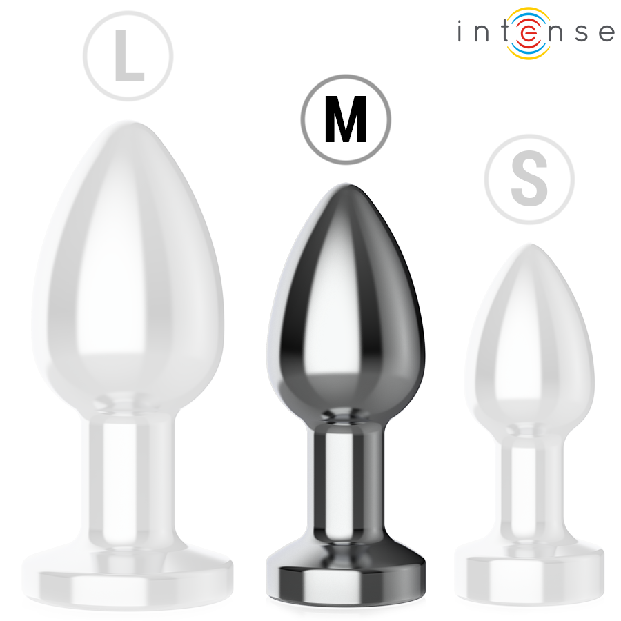 Intense - Plug Anal 10 Vibraciones Metal Con Control Remoto M