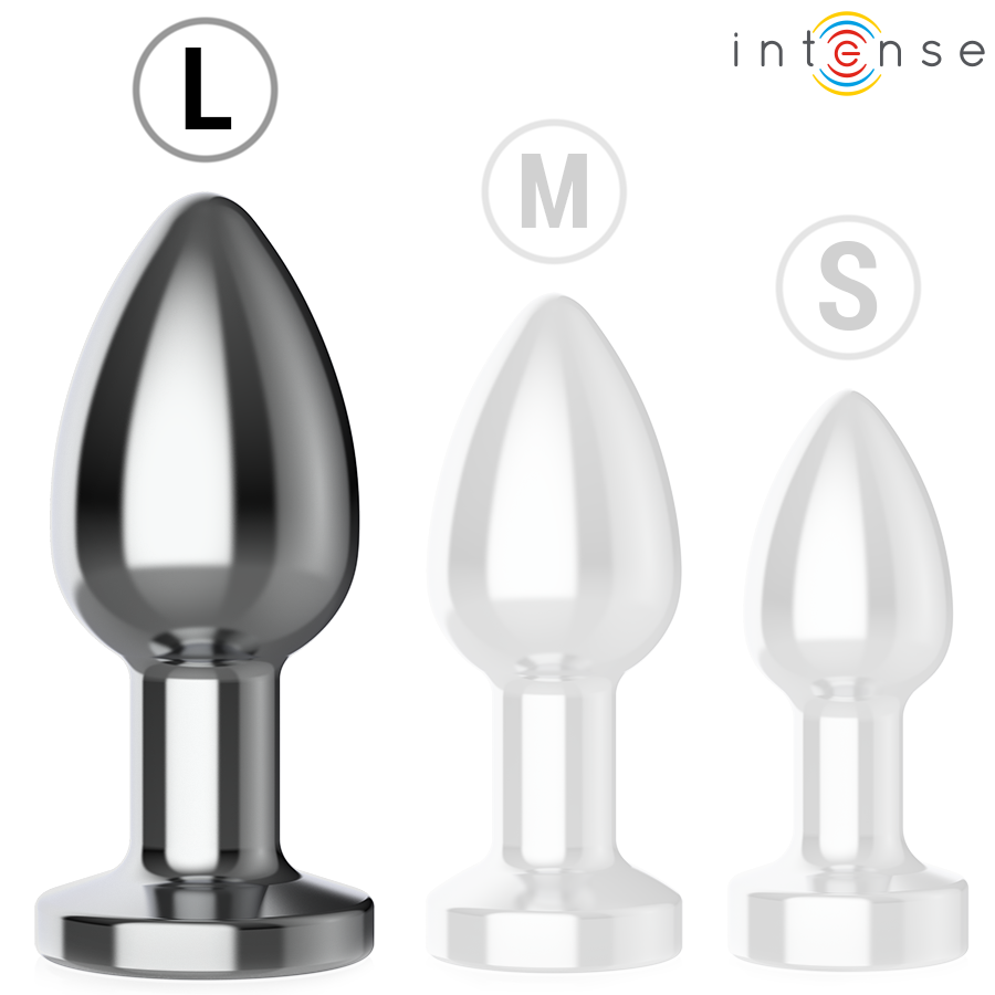 Intense - Plug Anal 10 Vibraciones Metal Con Control Remoto L