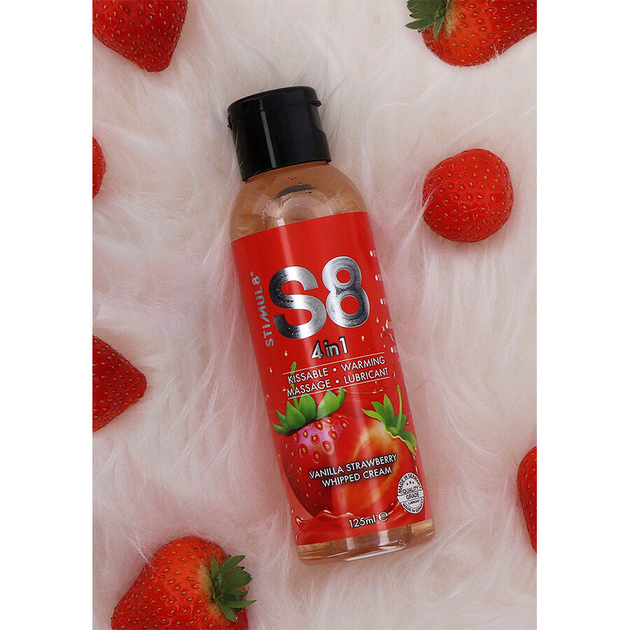 Stimul8 - S8 4 En 1 Lubricante Postre Fresa 125 Ml