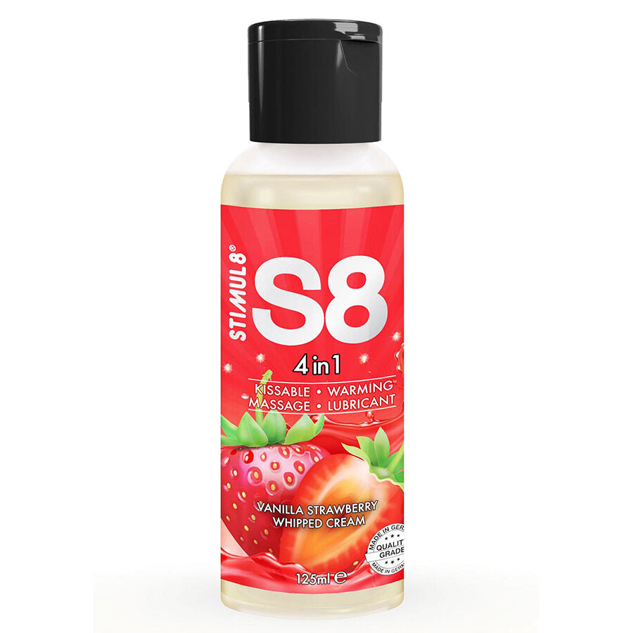 Stimul8 - S8 4 En 1 Lubricante Postre Fresa 125 Ml