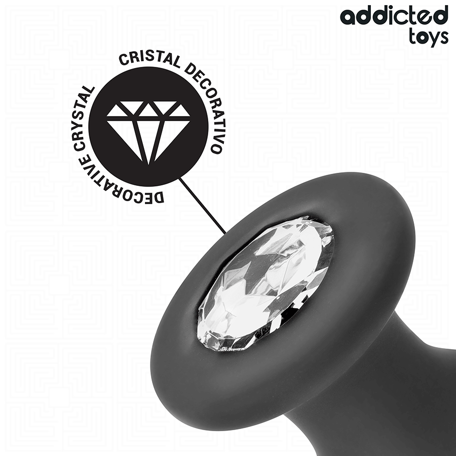 Addicted Toys - Plug Anal Con Joya Silicona Talla S 8,8 Cm
