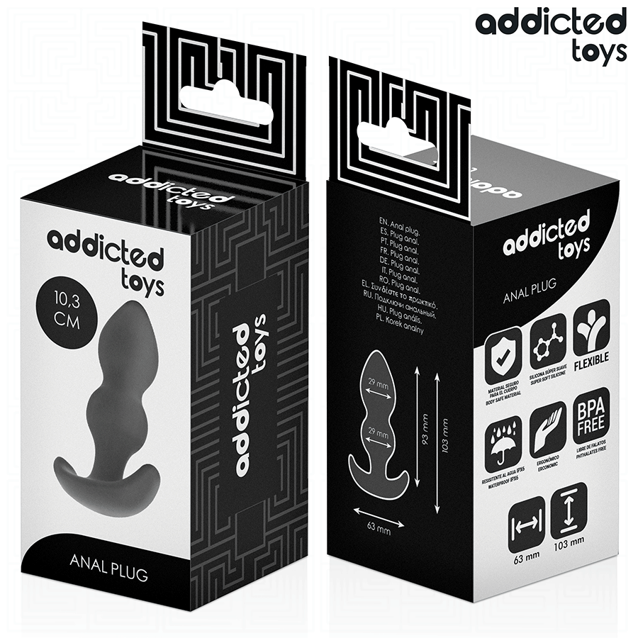 Addicted Toys - Plug Anal Silicona Talla S 10,3 Cm