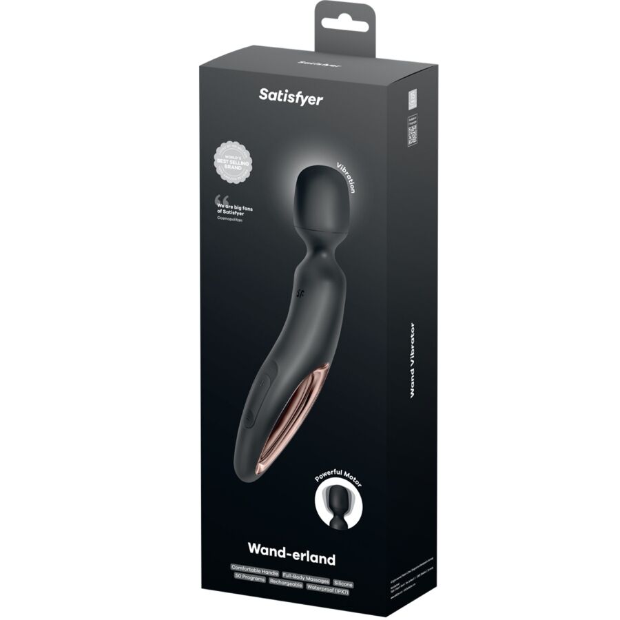 Satisfyer - Wand Erland Masajeador Vibrador Negro