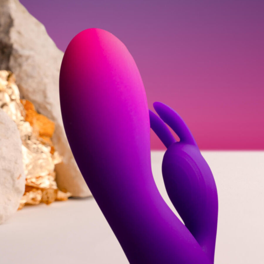 Rocks- Off - Glo- Girl Vibrador Rabbit Morado
