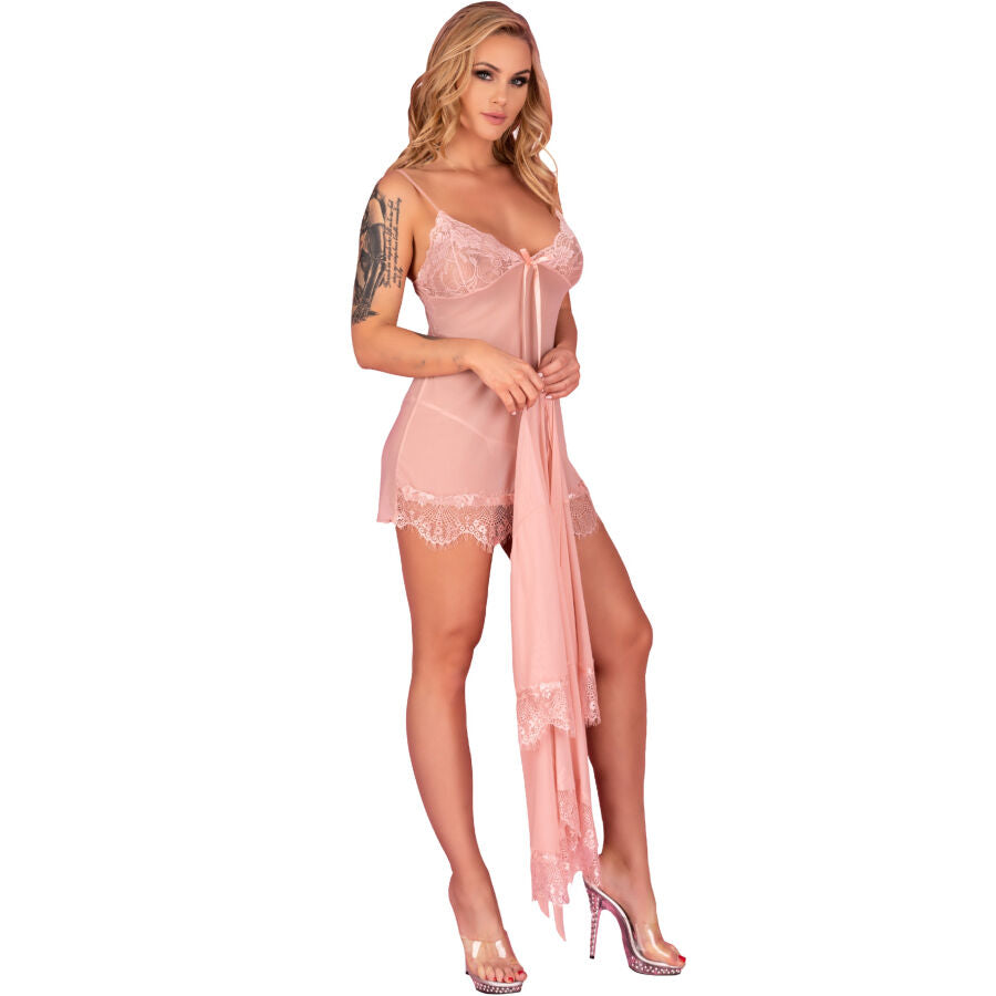Livco Corsetti Fashion - Hyeona 1710 Babydoll + Tanga Rosa M