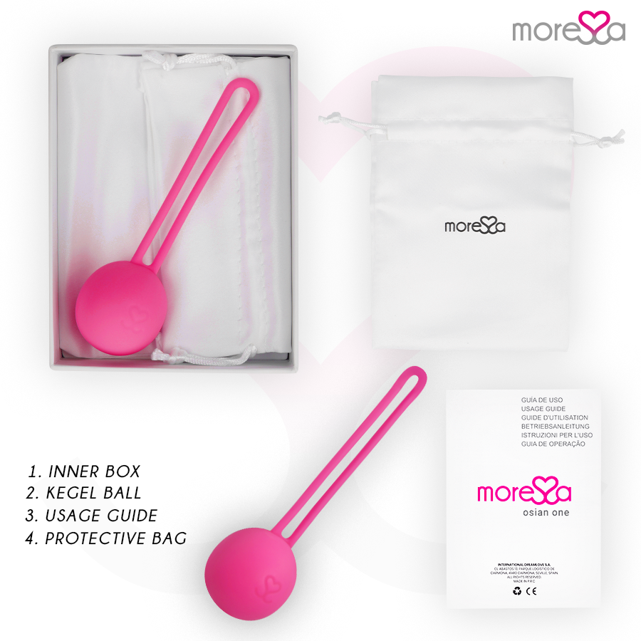 Moressa - Osian One Entrenamiento Suelo Pelvico 51gr Premium Silicona Rosa