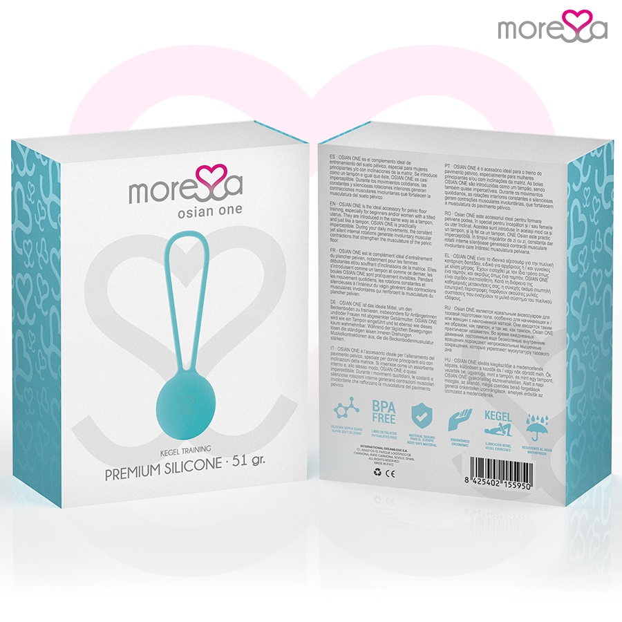 Moressa - Osian One Entrenamiento Suelo Pelvico 51gr Premium Silicona Turquesa