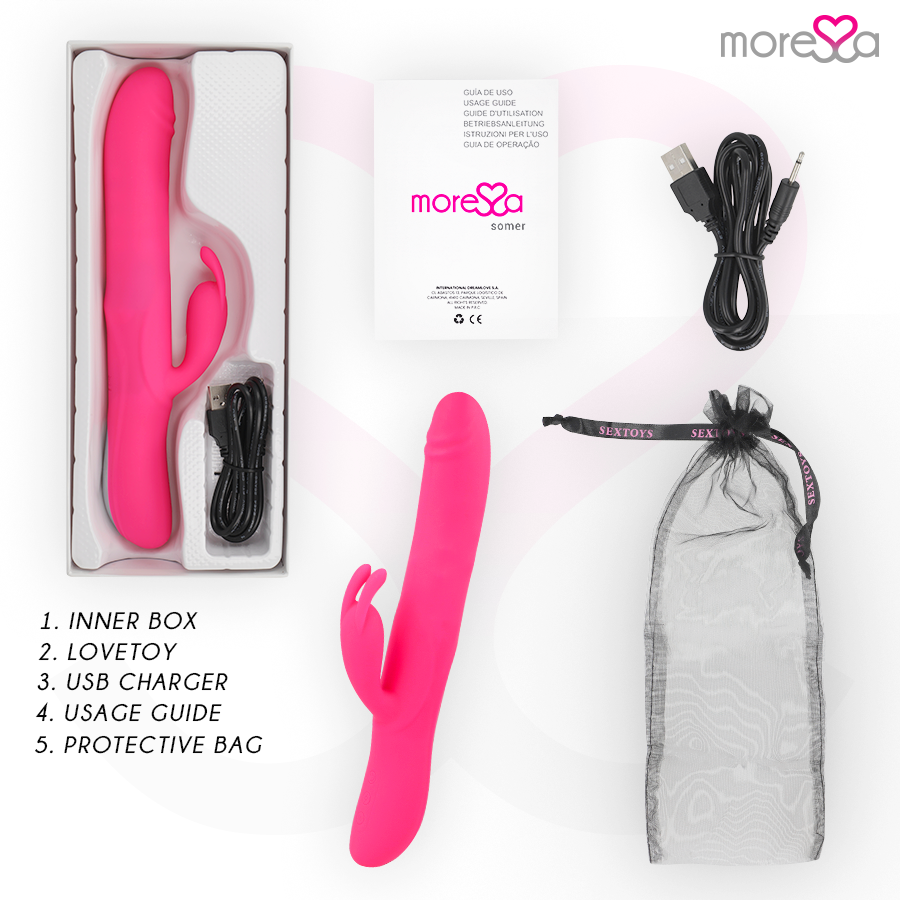 Moressa - Somer Rotador Perlado Y Potente Vibracion Premium Silicone