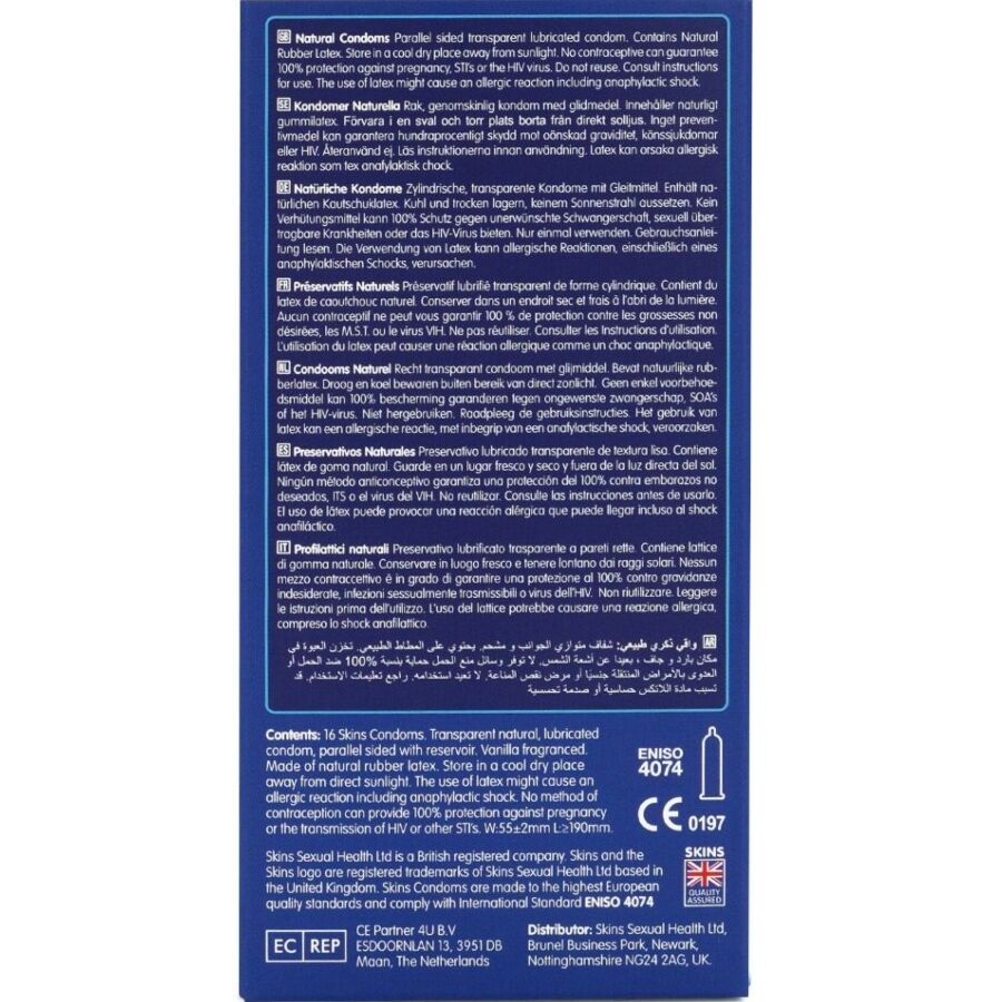 Skins - Natural Preservativos Premium Pack 16