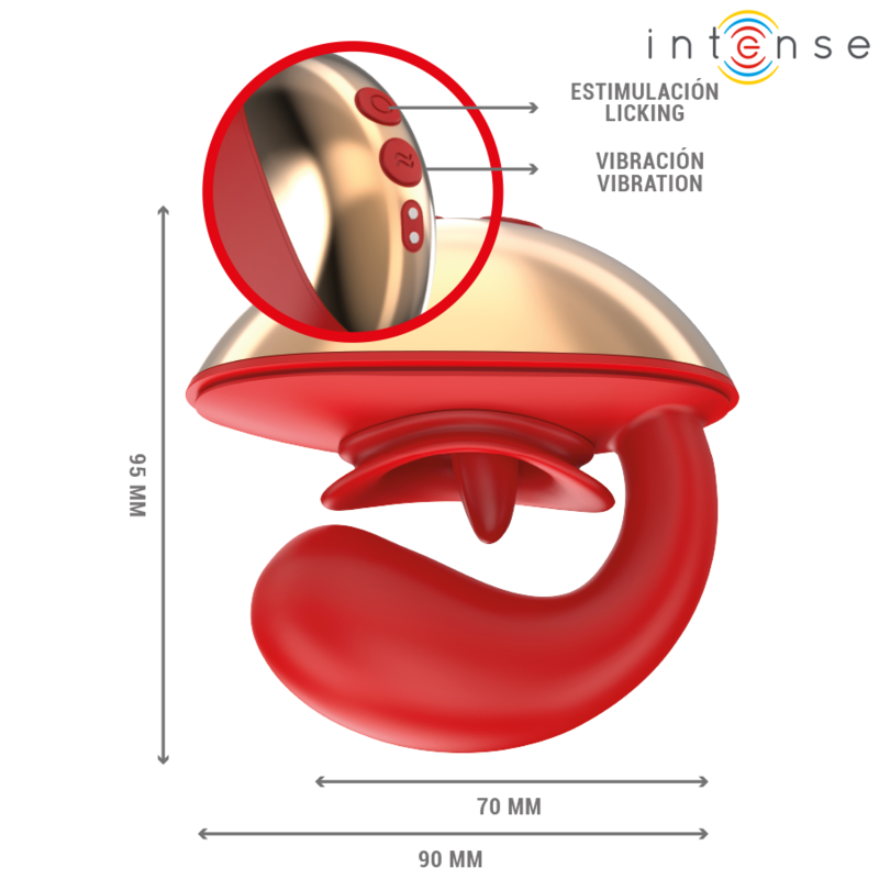 Intense - Mariah Vibrador & Estimulador En Forma De U 10 Vibraciones Rojo