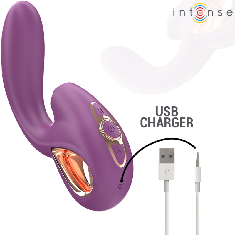 Intense - Lali Vibrador Punto G Multifunción Estimulación & Empuje & Vibración Morado