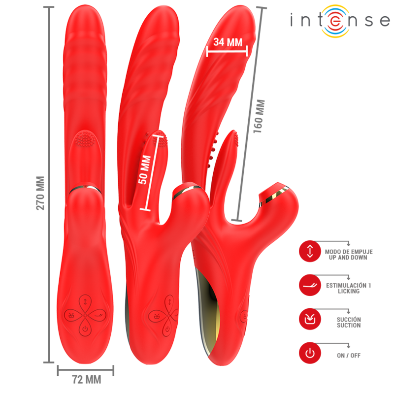 Intense - Karol Vibrador Multifunción Empuje & Succión & Estimulación