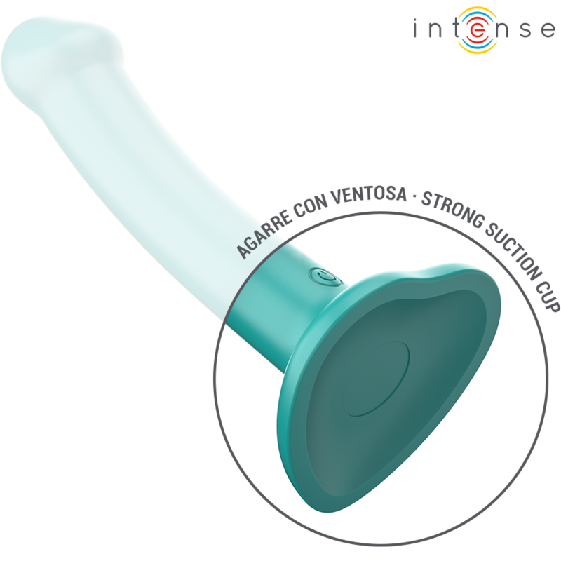 Intense - Katie Vibrador Con Ventosa 10 Vibraciones Azul Oscuro Control Remoto