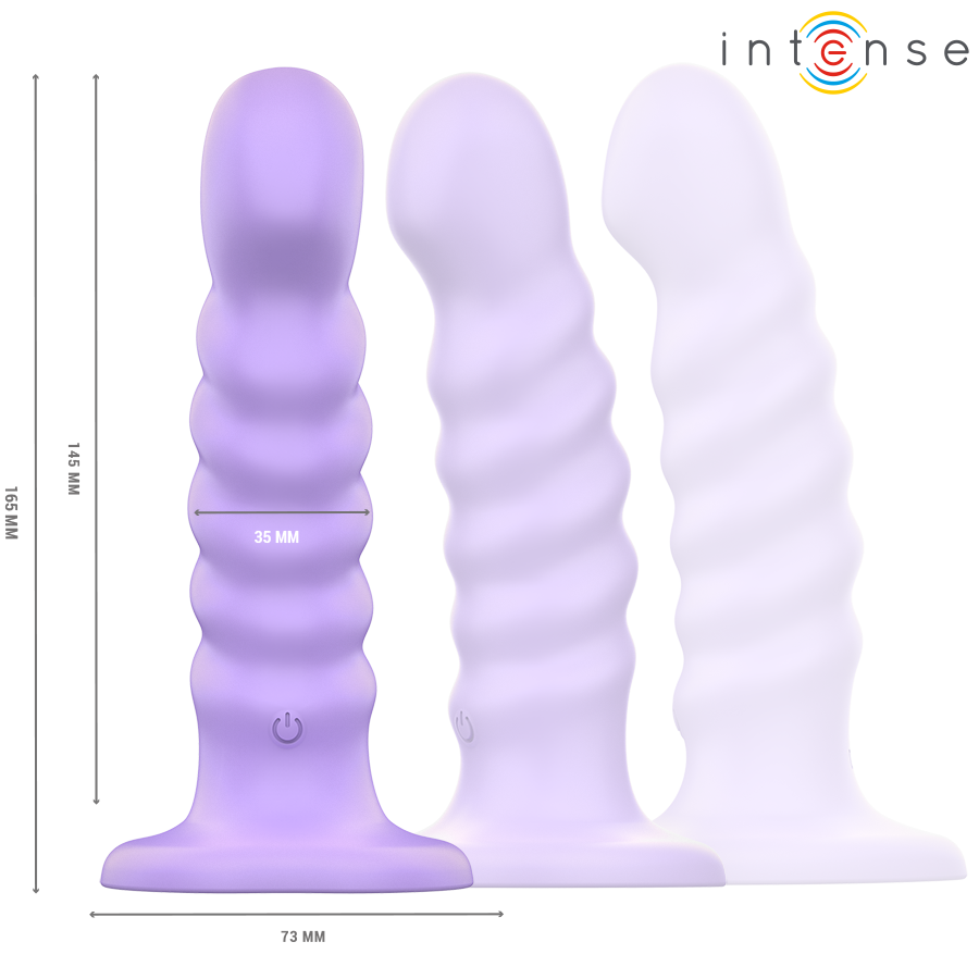 Intense - Brenda Vibrador Talla M Diseño En Espiral 10 Vibraciones Morado Control Remoto