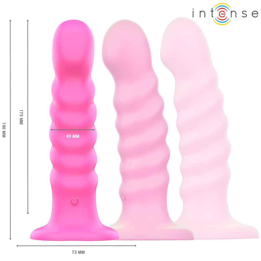 Intense - Cindy Vibrador Talla L Diseño En Espiral 10 Vibraciones Rosa Control Remoto