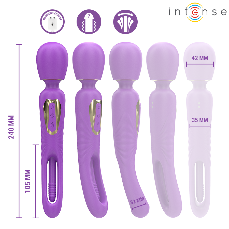 Intense - Christy Vibrador Wand Con Lengua Giratoria