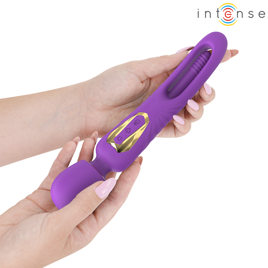 Intense - Christy Vibrador Wand Con Lengua Giratoria