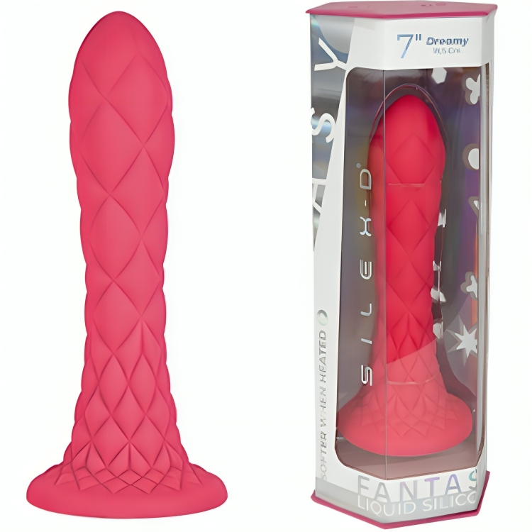 Silexd - Dreamy Dildo Fantasy Silicona Liquida Termoreactivo Fucsia 18.5 Cm
