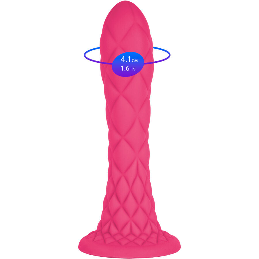 Silexd - Dreamy Dildo Fantasy Silicona Liquida Termoreactivo Fucsia 18.5 Cm