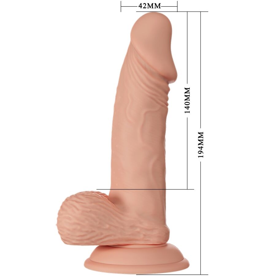 Baile - Beautiful Encounter Zebulon Dildo Realístico Flexible 19.4 Cm Natural