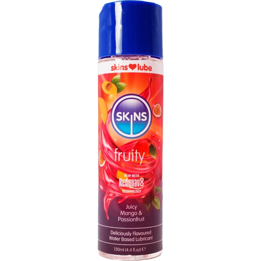 Skins - Fruity Lubricante Base De Agua Mango & Fruta Pasión 130 Ml