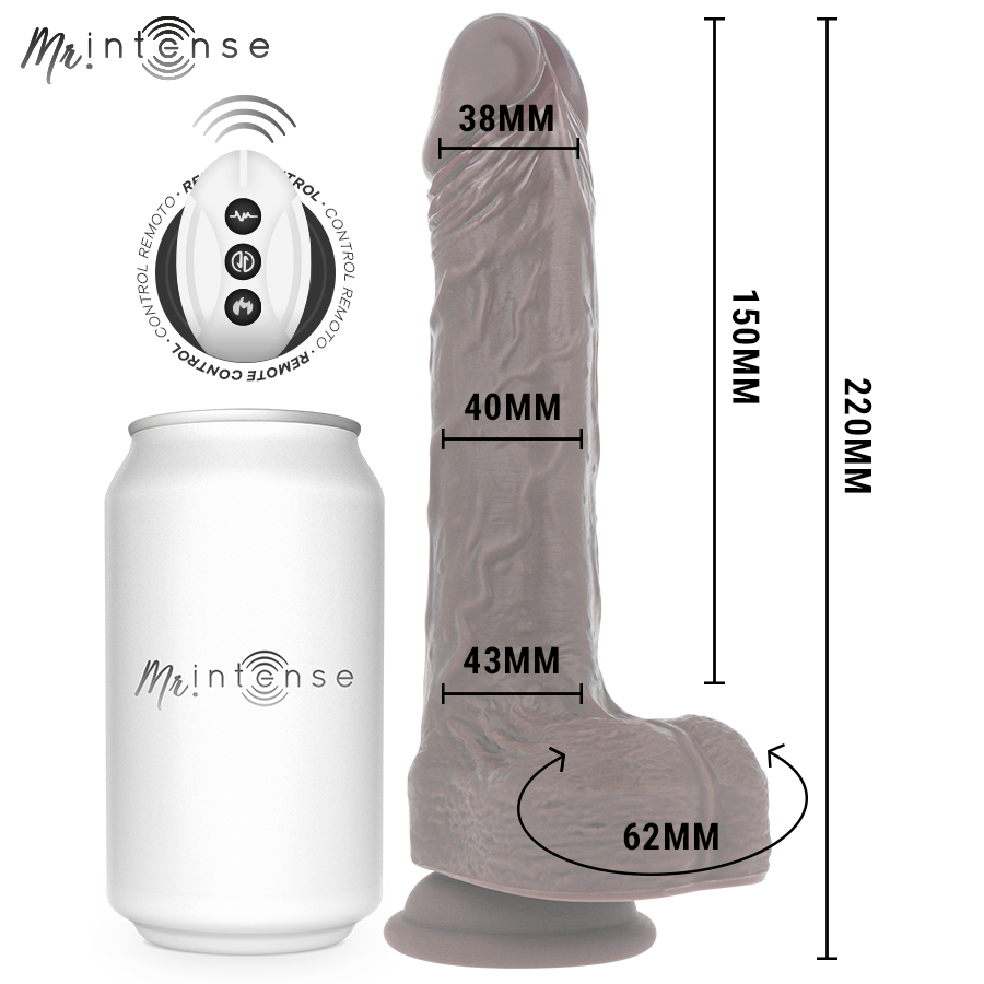 Mr Intense - Matt Realistico Multifunción Con Vibración Up And Down Control Remoto 22 Cm -O- 4 Cm